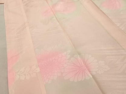 平和屋着物■長襦袢　無双仕立て　菊桐地紋　暈し染め　正絹　逸品　AABH6191sx