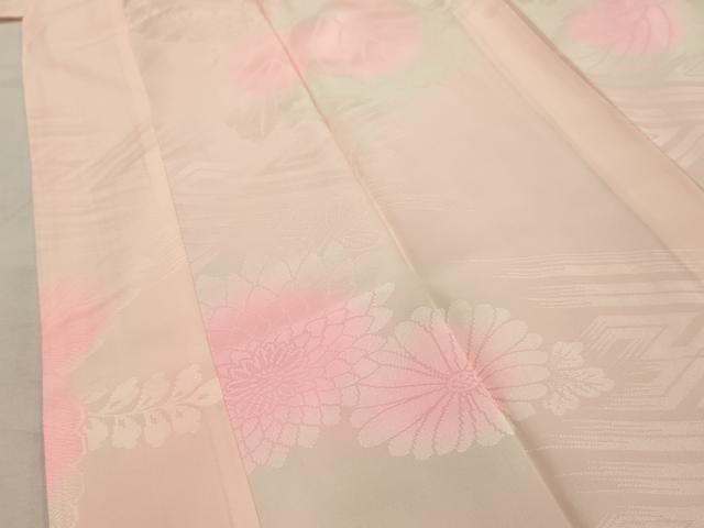 平和屋着物■長襦袢　無双仕立て　菊桐地紋　暈し染め　正絹　逸品　AABH6191sx