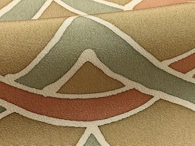 平和屋着物■上質な小紋　幾何学文様　正絹　逸品　AABH6192sx