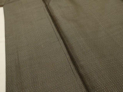 平和屋着物■男性　紬　アンサンブル　格子　正絹　逸品　AABH6198sx