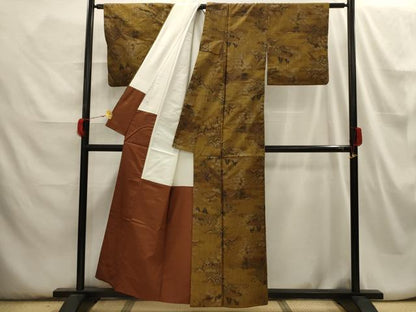 平和屋着物■上質な紬 風景文 正絹 逸品 AABH6211sx