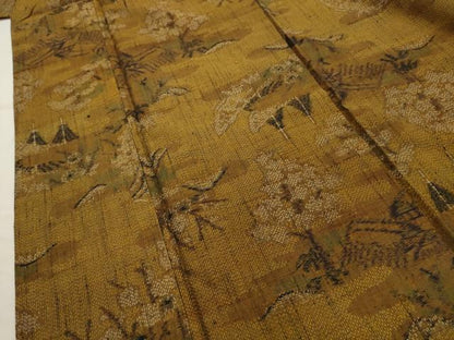 平和屋着物■上質な紬 風景文 正絹 逸品 AABH6211sx