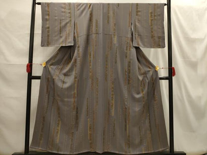 平和屋着物■上質な小紋 花短冊文 金彩 正絹 逸品 AABH6217sx