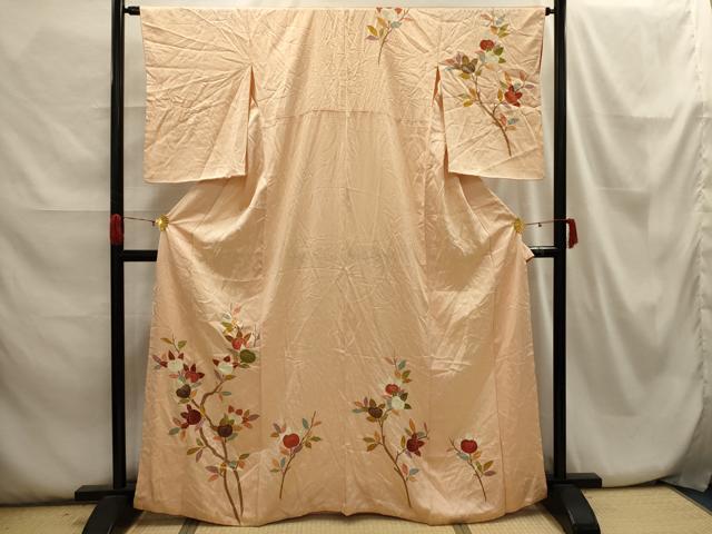 平和屋着物■訪問着 駒刺繍 橘文 金彩 正絹 逸品 AABH6218sx