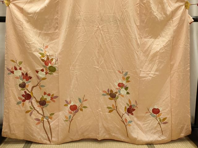 平和屋着物■訪問着 駒刺繍 橘文 金彩 正絹 逸品 AABH6218sx