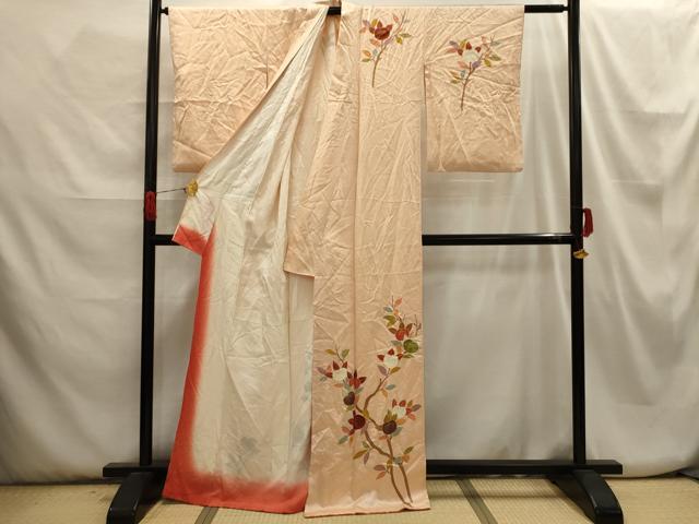 平和屋着物■訪問着 駒刺繍 橘文 金彩 正絹 逸品 AABH6218sx