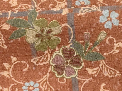 平和屋着物■小紋 花唐草文 暈し染め 金彩 洗える着物 AABH6221sx