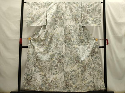 平和屋着物■小紋 草花文 洗える着物 AABH6224sx