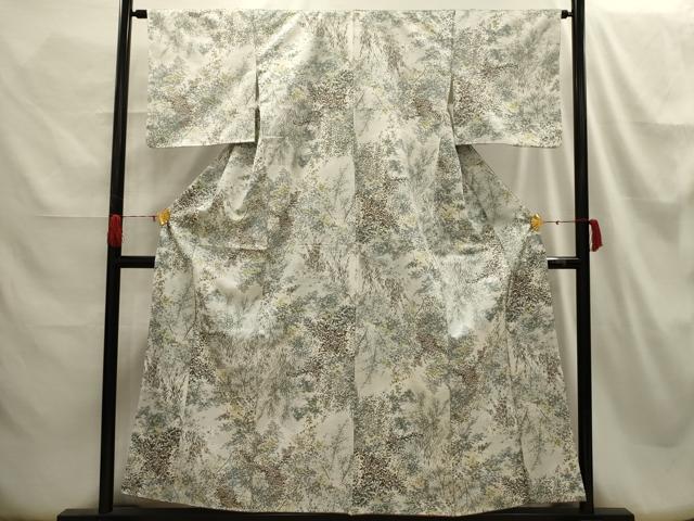 平和屋着物■小紋 草花文 洗える着物 AABH6224sx