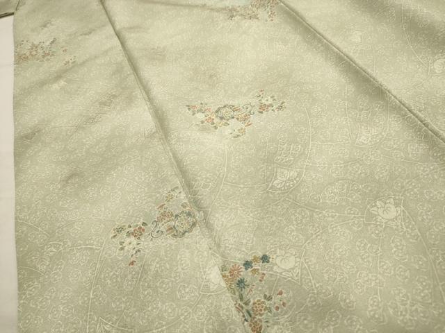 平和屋着物■小紋 花陶器文 洗える着物 AABH6225sx