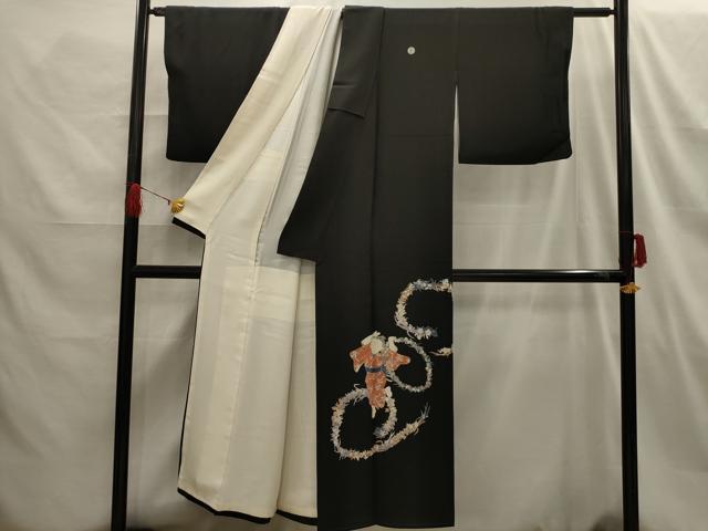 平和屋着物■豪華黒留袖　作家者　童子　正絹　逸品　AABH6231sx