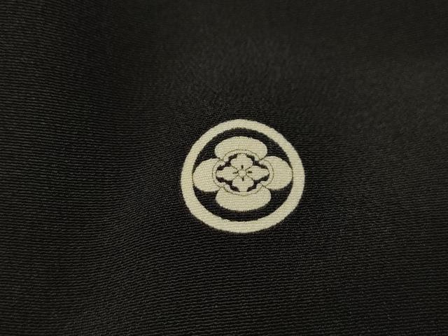 平和屋着物■豪華黒留袖 地紙花鳥文 正絹 逸品 AABH6232sx