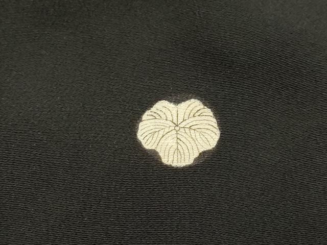 平和屋着物■豪華黒留袖 駒刺繍 飛鶴花文 金彩 正絹 逸品 AABH6233sx