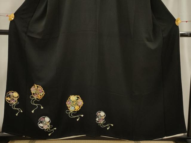 平和屋着物■豪華黒留袖　花鏡裏文　正絹　逸品　AABH6236sx