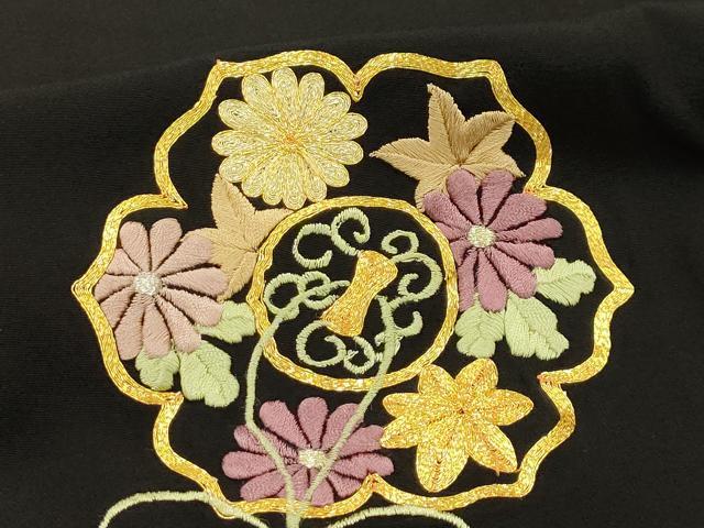 平和屋着物■豪華黒留袖　花鏡裏文　正絹　逸品　AABH6236sx