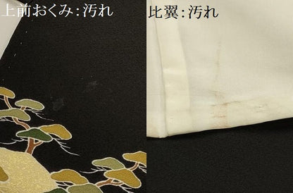 平和屋着物■豪華黒留袖 作家物 人物風景文 暈し染め 正絹 逸品 AABH6239sx