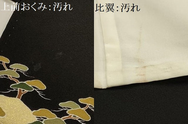 平和屋着物■豪華黒留袖 作家物 人物風景文 暈し染め 正絹 逸品 AABH6239sx