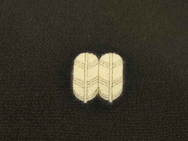 平和屋着物■豪華黒留袖　刺繍　流水飛鳥文　金銀糸　銀彩　正絹　逸品　AABH6240sx