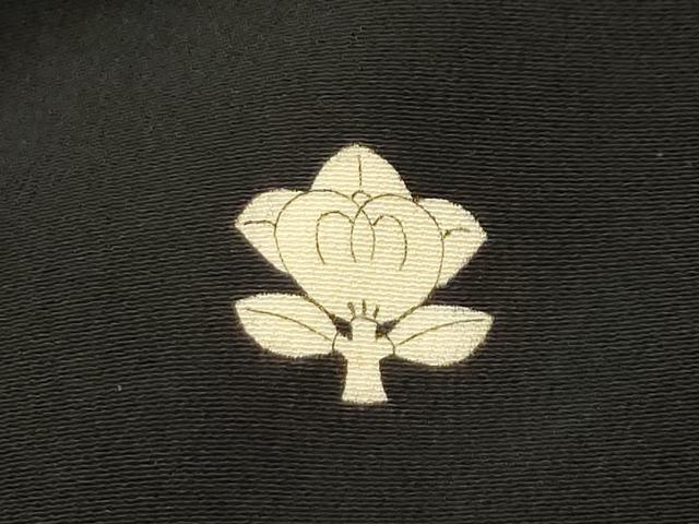 平和屋着物■豪華黒留袖　刺繍　花鳥文　金銀糸　正絹　逸品　AABH6244sx
