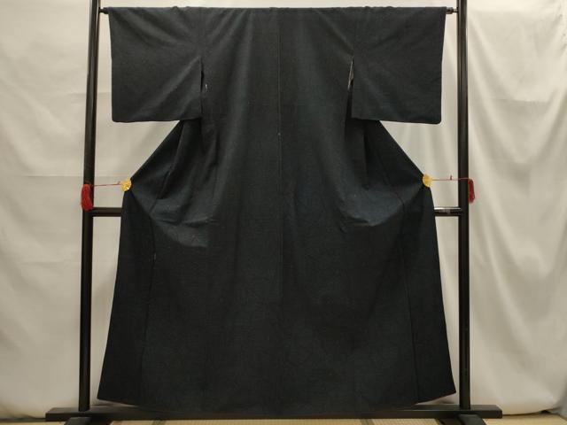 平和屋着物■上質な紬　幾何学文様　正絹　逸品　AABH6247sx