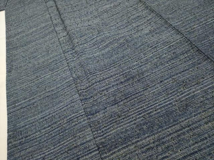 平和屋着物■上質な紬　横段文　正絹　逸品　AABH6249sx