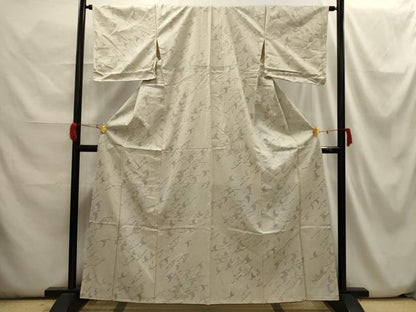 平和屋着物■上質な紬　飛鶴文　正絹　逸品　AABH6253sx