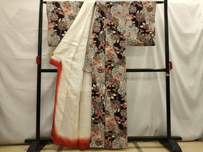 平和屋着物■上質な小紋　松竹梅枝花文　正絹　逸品　AABH6259sx