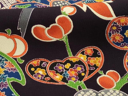 平和屋着物■上質な小紋　松竹梅枝花文　正絹　逸品　AABH6259sx