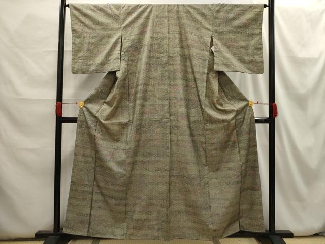 平和屋着物■本場染大島紬 風景文 正絹 逸品 AABH6272sx