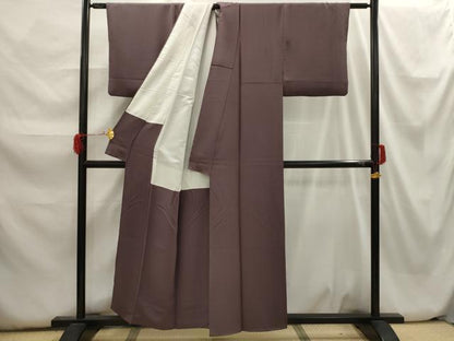 平和屋着物■上質な色無地 煤竹色 正絹 逸品 AABH6275sx