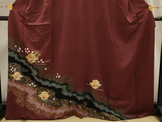 平和屋着物●訪問着　刺繍　松皮菱花文　金彩　正絹　逸品　未使用　AABH7008ck 平和屋着物□訪問着 駒刺繍 松皮菱花文 金銀彩 正絹