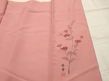 平和屋着物■上質な小紋　作家物　格子　正絹　逸品　AABH6282sx