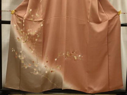 平和屋着物■訪問着 刺繍 花短冊文 暈し染め 金糸 金彩 正絹 逸品 AABH6286sx