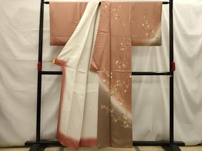平和屋着物■訪問着 刺繍 花短冊文 暈し染め 金糸 金彩 正絹 逸品 AABH6286sx