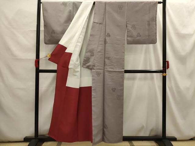 平和屋着物■上質なお召 毘沙門亀甲 正絹 逸品 AABH6291sx