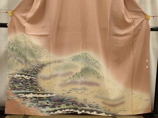 平和屋着物■豪華色留袖　作家物　風景文　暈し染め　正絹　逸品　AABH6292sx