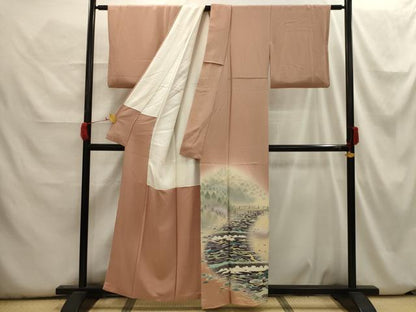 平和屋着物■豪華色留袖　作家物　風景文　暈し染め　正絹　逸品　AABH6292sx