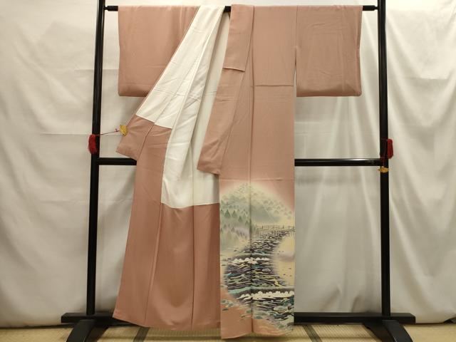 平和屋着物■豪華色留袖　作家物　風景文　暈し染め　正絹　逸品　AABH6292sx