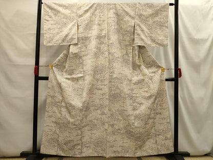 平和屋着物■上質な紬 風景文 正絹 逸品 AABH6294sx