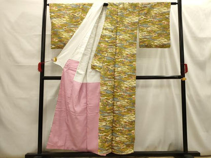 平和屋着物■上質な小紋 風景文 正絹 逸品 AABH6295sx