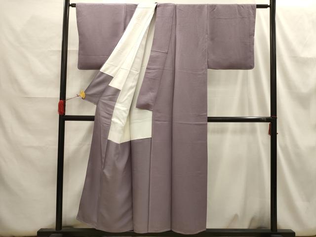 平和屋着物●上質な色無地　紋意匠　鳩羽鼠色　正絹　逸品　AABH0541fy 平和屋着物□上質な色無地 紋意匠 鳩羽鼠色 正絹 逸品
