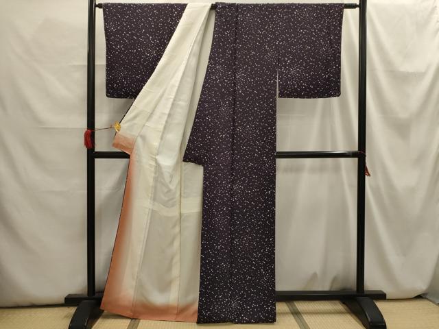 平和屋着物■上質な小紋　箔散らし文様　正絹　逸品　AABH6305sx