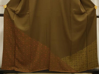 平和屋着物■訪問着　舞桜文　正絹　逸品　AABH6306sx