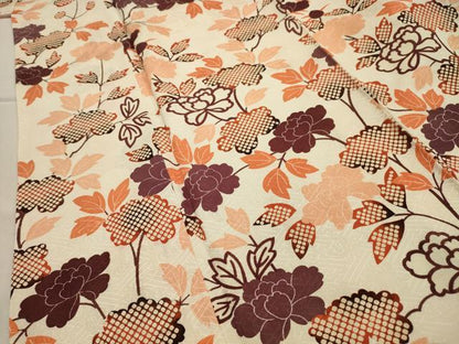 平和屋着物■上質な小紋　枝花文　正絹　逸品　AABH6313sx