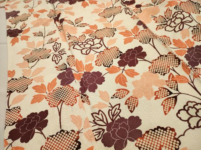 平和屋着物■上質な小紋　枝花文　正絹　逸品　AABH6313sx