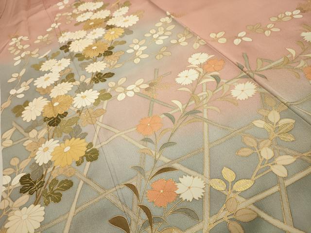 平和屋着物■訪問着　花籬文　暈し染め　金彩　正絹　逸品　AABH6318sx