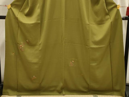 平和屋着物■訪問着　刺繍　色紙花文　金糸　金彩　正絹　逸品　AABH6320sx