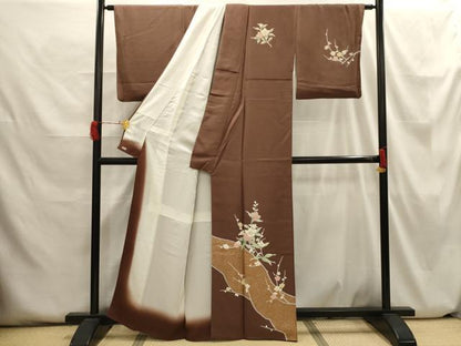 平和屋着物■訪問着　枝花文　金彩　正絹　逸品　AABH6321sx
