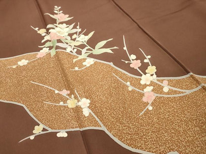 平和屋着物■訪問着　枝花文　金彩　正絹　逸品　AABH6321sx