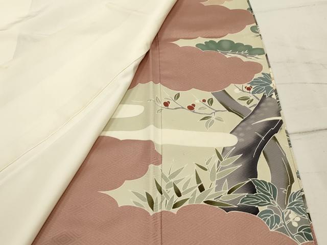 平和屋着物■豪華色留袖　雲取花鳥文　金銀彩　正絹　逸品　AABH6323sx